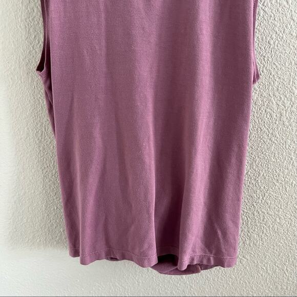 Ava Sky Open Back Drape Pink Purple Tone Tank Stretchy Small - Picture 5 of 7
